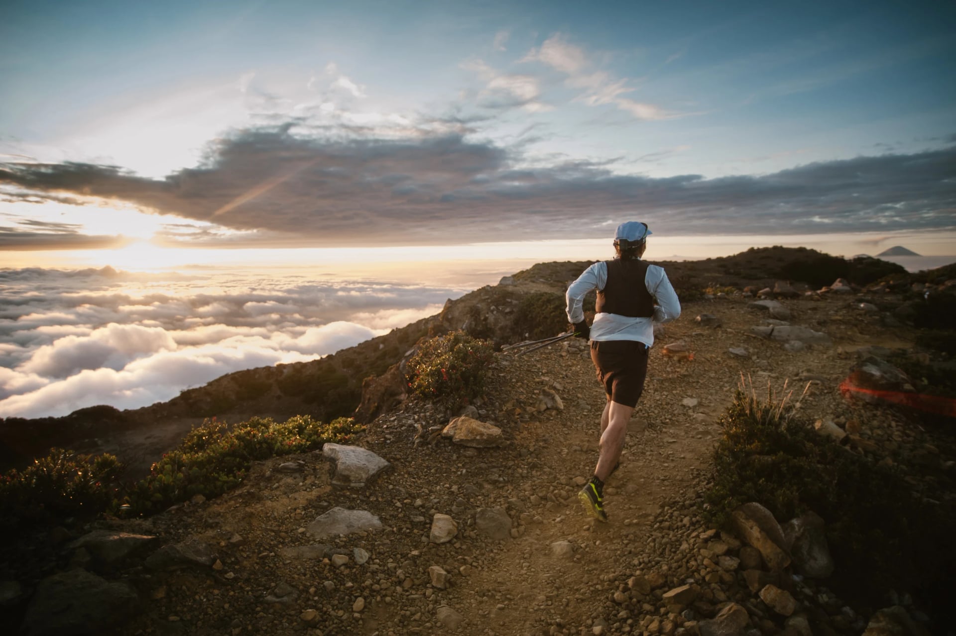 Trail Running on Epic Mountain Peak 