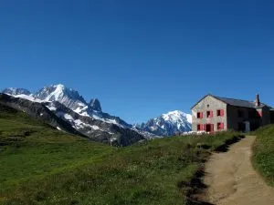 Col de Balme Grenze zwischen der Schweiz und Frankreich