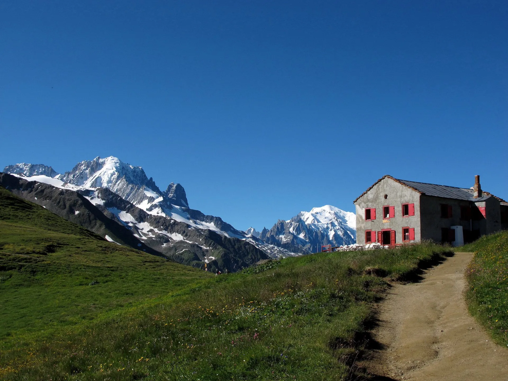 Col de Balme Grens van Zwitserland en Frankrijk
