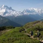 Descending down the Aiguillette Des Posettes