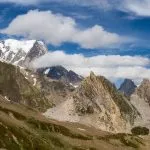 Mont Blanc vanaf Col de la Seigne Frans-Italiaanse grens