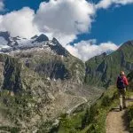 Op het pad naar de Rifugio Bonatti