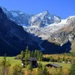 The village of La Fouly in the Val Ferret