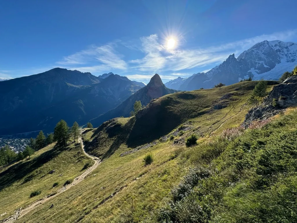 från courmayeour till rifugio bonatti