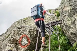 Leitern auf der TMB