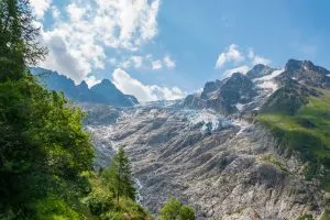 Vue du glacier de Trient